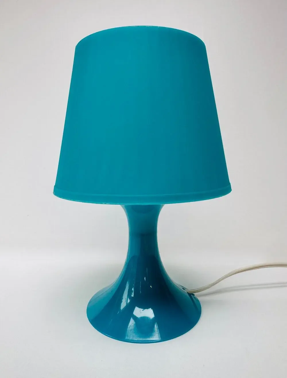 Vintage 1990s IKEA Teal Plastic Table Lamp, Postmodern